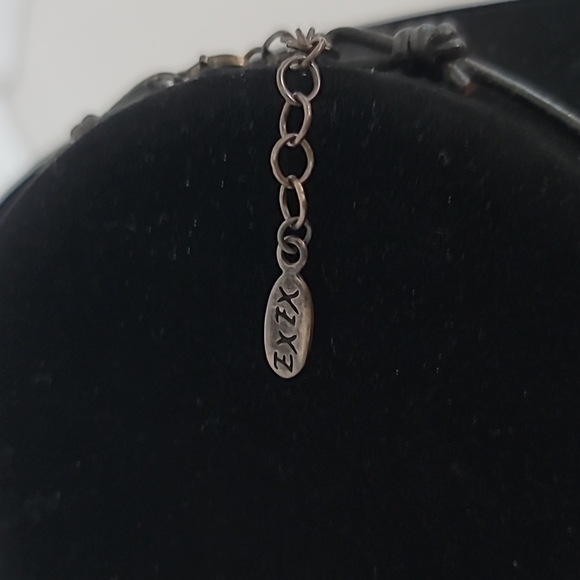 Vintage EXEX 925 Claudia Agudelo Pendant 4 leaf Clover on  Leather Cord - Picture 4 of 5